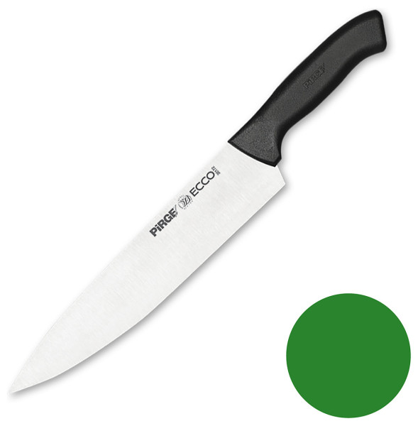 Нож поварской 25 см зеленая ручка  PIRGE &quot;Ecco&quot; / 321707