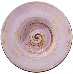 Тарелка 22,5 см глубокая сиреневая  Wilmax "Spiral" / 261686