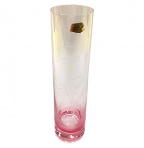 Ваза для цветов 24 см прозрачно-розовая  Crystalex CZ s.r.o. "Мак" / 278743