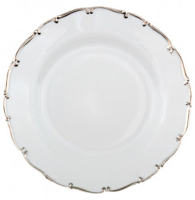 Набор тарелок 21 см 6 шт  Bohemia Porcelan Moritz Zdekauer 1810 s.r.o. "Анжелика /Платиновая отводка" / 065175
