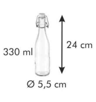 Бутылка с зажимом 330 мл  Tescoma &quot;DELLA CASA /Без декора&quot; / 147350
