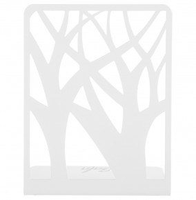 Ограничитель для книг 15 см белый "Деревья" / 296953