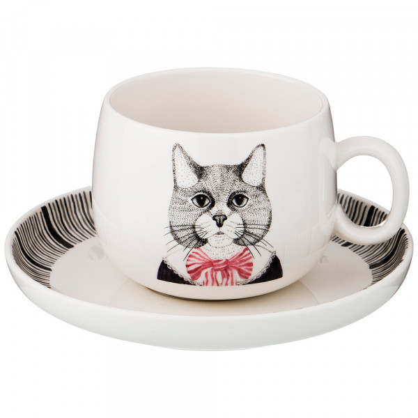 Чайные пары 450 мл 4 шт  LEFARD &quot;Fashion Animals /Кошка&quot; / 190901