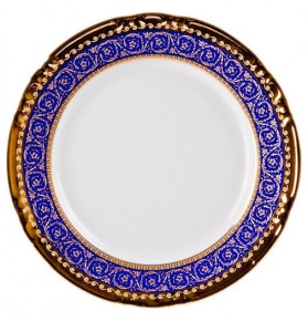 Набор тарелок 24 см 6 шт  Thun "Констанция /Синяя полоса с золотом" / 023785
