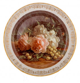 Настенная тарелка 32 см  Bavarian Porcelain "Цветы 10" / 087892
