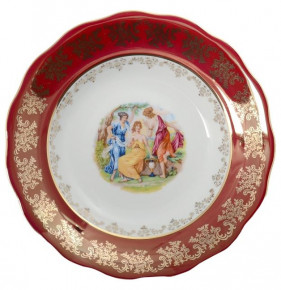Тарелка 23 см 1 шт глубокая  Royal Czech Porcelain "Аляска /Мадонна красная" / 203759