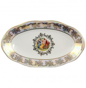 Блюдо 26 см овальное  Royal Czech Porcelain "Фредерика /Мадонна перламутр" / 099324