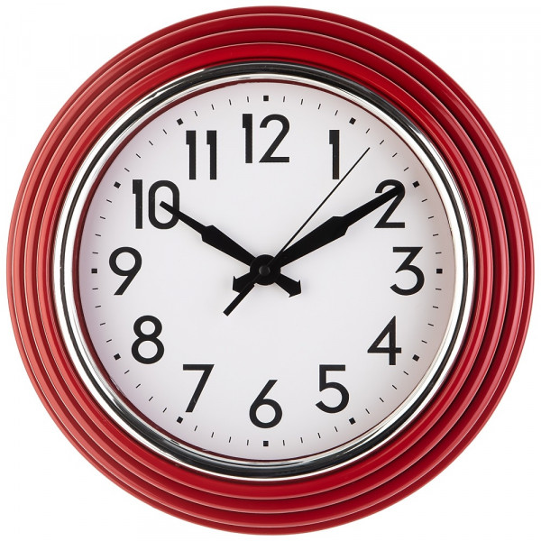 Часы настенные 30 см кварцевые красные  LEFARD &quot;LOVELY HOME&quot; / 188033