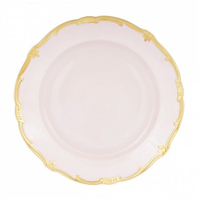 Блюдо 30 см круглое  Weimar Porzellan "Престиж /Золотая отводка" розовый / 222931