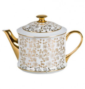 Заварочный чайник 400 мл  Leander "Виндзор /Золотые цветы /белый" 1 / 158680