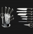 Набор ножей для кухни 8 предметов на подставке  Berlinger Haus &quot;Carbon Metallic Line&quot; / 135637