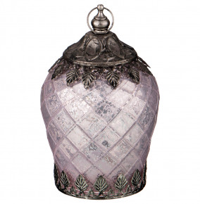 Светильник 10 х 14,5 см с металлическим декором Led-подсветка розовый / 209341