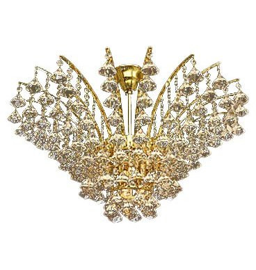Люстра 6 рожковая хрусталь /золото  Titania Lux &quot;Солнце /Титания Люкс&quot; h-43 см, диаметр 63 см, вес-12 кг / 009619