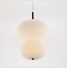 Подвесной светильник 2 рожковый  Cloyd "AVOGADRO" / Ø33 см - черный - опаловое стекло / 348978