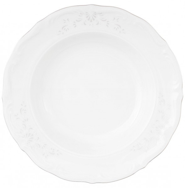 Набор тарелок 22,5 см 6 шт глубокие  Repast &quot;Мария-Тереза /Платиновый узор&quot; / 212003