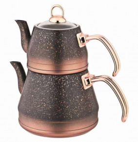 Набор чайников 2 предмета (заварочный 1,8 л, чайник 3,75 л)  O.M.S. Collection "Tea Pot Sets /Gold" медный / 295837