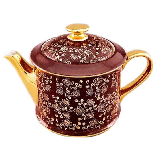 Заварочный чайник 400 мл  Leander &quot;Виндзор /Золотые цветы /бордо&quot; 1 / 158685