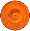 Тарелка 24 см глубокая оранжевая  Wilmax &quot;Spiral&quot; / 261581
