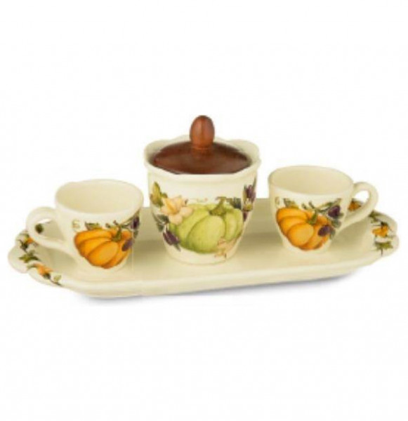 Кофейный набор на 2 персоны 5 предметов  Artigianato Ceramico by Caroline &quot;Artigianato ceramico /Тыква&quot; / 243601