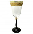 Бокалы для красного вина 250 мл 6 шт  Crystalex CZ s.r.o. &quot;Анжела /Узор на золоте /чёрная ножка&quot; / 246570