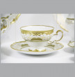 Чайный сервиз на 12 персон 54 предмета  Weimar Porzellan &quot;Веймар /Симфония /Золотая&quot; (тарелки 19 см) / 080172