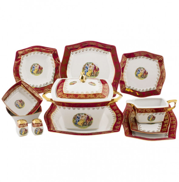 Столовый сервиз на 6 персон 26 предметов  Royal Czech Porcelain &quot;Львов /Мадонна красная&quot; / 203771
