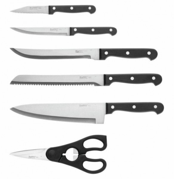 Набор кухонных ножей 7 предметов на подставке  Berghoff &quot;Quadra&quot; / 162186