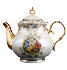 Заварочный чайник 1,2 л  Bohemia Porcelan Moritz Zdekauer 1810 s.r.o. "Офелия /Мадонна перламутр" / 046510