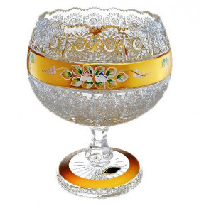 Ваза для конфет 20 см н/н  Aurum Crystal "Хрусталь с золотом" / 064852