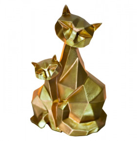 Статуэтка 25 x 17 см золотая  O.M.S. Collection "Кошки" / 294540