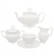 Чайный сервиз на 6 персон 15 предметов  Repast &quot;Мария-Тереза /Платиновый узор&quot; (классическая чашка) / 236358