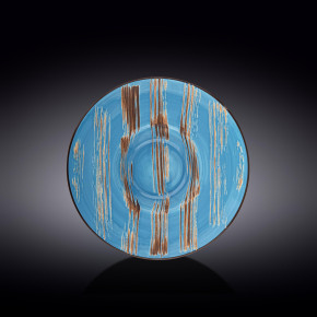 Тарелка 24 см глубокая голубая  Wilmax "Scratch" / 261501