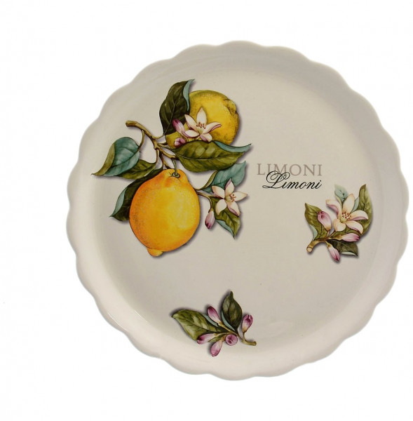 Тарелки 26 см 2 шт  Artigianato Ceramico by Caroline &quot;Artigianato ceramico /Лимоны&quot; / 156822