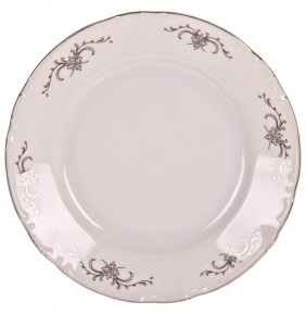 Набор тарелок 23 см 6 шт глубокие  Thun "Констанция /Серый орнамент /отводка платина"  / 032682