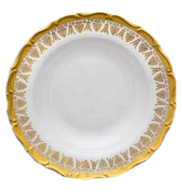 Набор тарелок 19 см 6 шт  Bohemia Porcelan Moritz Zdekauer 1810 s.r.o. &quot;Анжелика /Золотые узоры&quot; / 010886