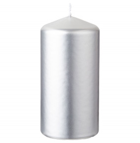 Свеча столбик 6 х 12 см /серебро металлик / 283012