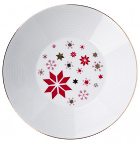 Набор тарелок 22 см 6 шт глубокие  Thun "Леа /Новогодний" красный / 267151