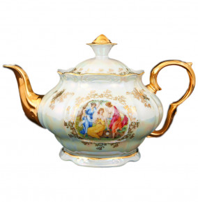 Заварочный чайник 1,2 л  Bohemia Porcelan Moritz Zdekauer 1810 s.r.o. "Магнолия /Мадонна перламутр" / 119272