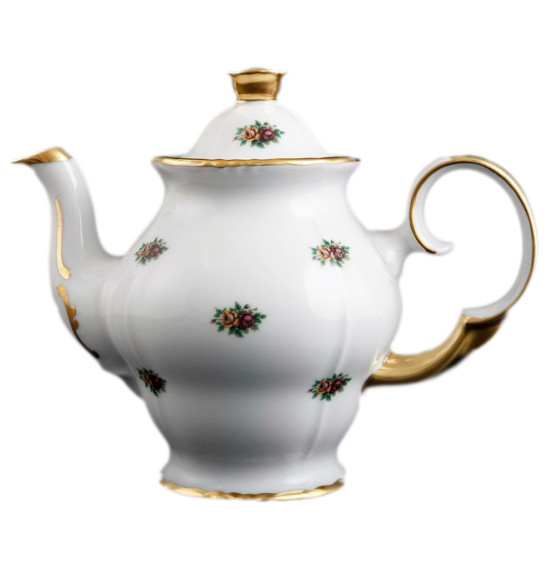 Заварочный чайник 1,2 л высокий  Bohemia Porcelan Moritz Zdekauer 1810 s.r.o. &quot;Анжелика /Маленькие розочки&quot; / 097935
