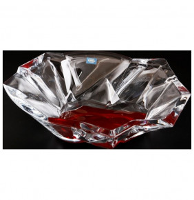 Ваза для фруктов 35 см  Crystalite Bohemia "Англ /Красное дно" / 096041