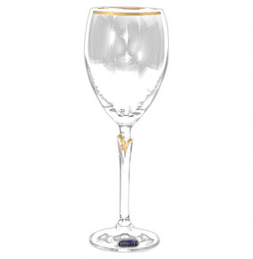 Бокалы для белого вина 250 мл 6 шт  Crystalex CZ s.r.o. "Лили /Отводка золото" / 087799