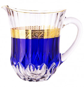 Кувшин для сока 1,2 л  UNION GLASS "Адажио /Цветочный узор /Синий" / 229146