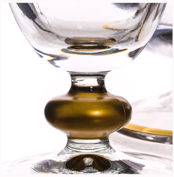 Набор для воды 7 предметов (кувшин н/н + 6 стаканов)  AS Crystal Bohemia &quot;Матовая полоса /золото&quot; AS Crystal / 332790