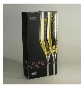 Бокалы для шампанского 200 мл 2 шт  Crystalex CZ s.r.o. "Аморосо /Без декора" / 111235