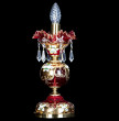 Лампа настольная 1 рожковая хрусталь &quot;Лепка красная /Elite Bohemia&quot; d-13 см, h-23 см, вес-2 кг / 136566