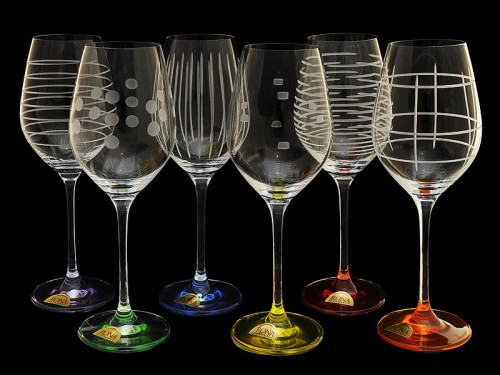 Бокалы для белого вина 360 мл 6 шт  Rona &quot;Celebration /Разноцветные&quot; / 059278