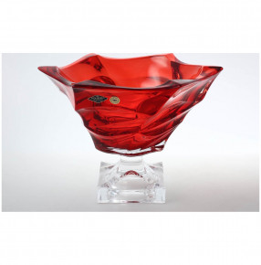 Ваза для фруктов 29,5 см н/н  Aurum Crystal "Фламенко /Красная" / 139349