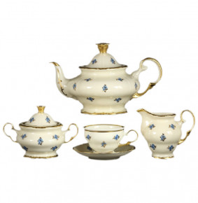 Чайный сервиз на 6 персон 15 предметов  Bohemia Porcelan Moritz Zdekauer 1810 s.r.o. "Анжелика /Незабудка /СК" / 066474