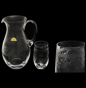 Набор для воды 7 предметов (кувшин 1,9 л + 6 стаканов по 350 мл)  Rona "Европейский декор" / 062087