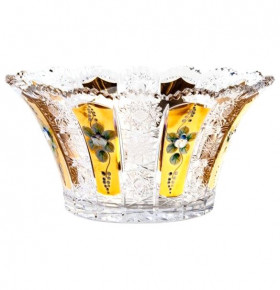 Ваза для фруктов 25,5 см  Aurum Crystal "Хрусталь с золотом" / 152636